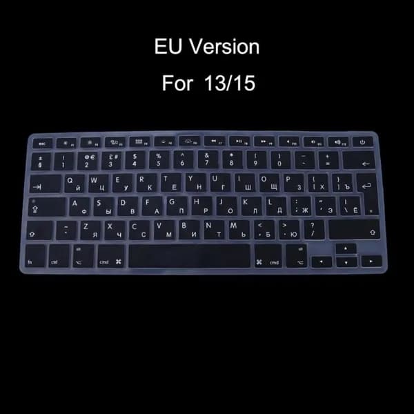 Силиконовая защитная накладка на клавиатуру Macbook Air 13 15, Черный