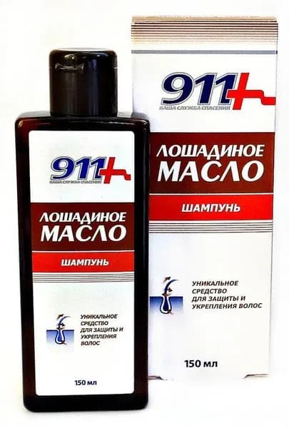 Твинс Тэк 911 Лошадиное масло шампунь для всех типов волос, 150мл