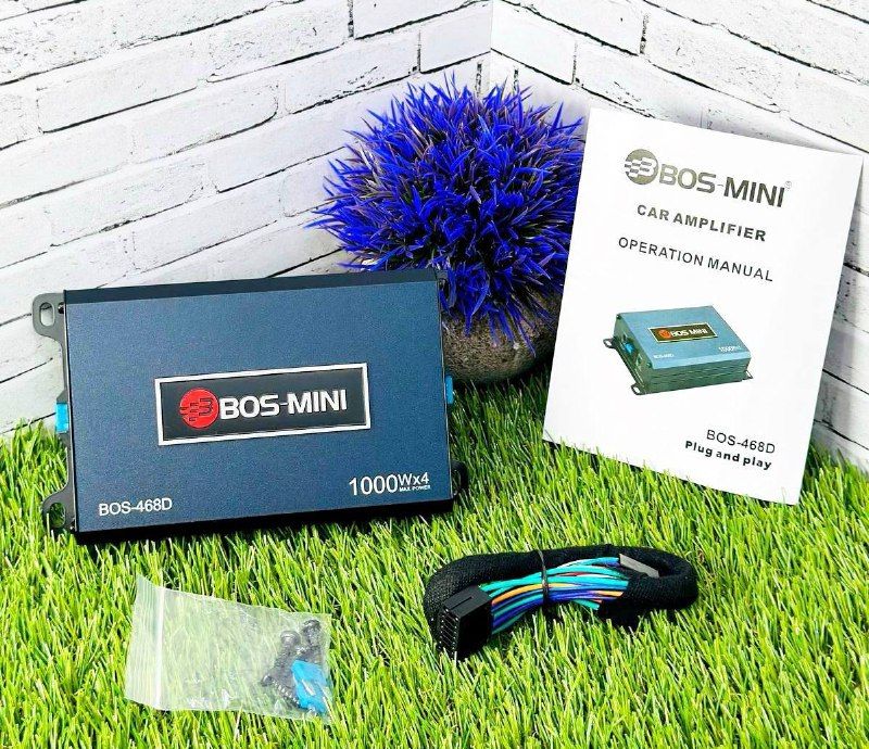 Усилитель автомобильный для Android магнитолы BOS MINI четырехканальный 1000W