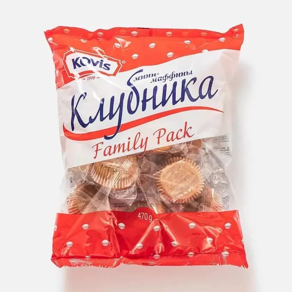 Kovis Мини-маффины клубника 470 гр.