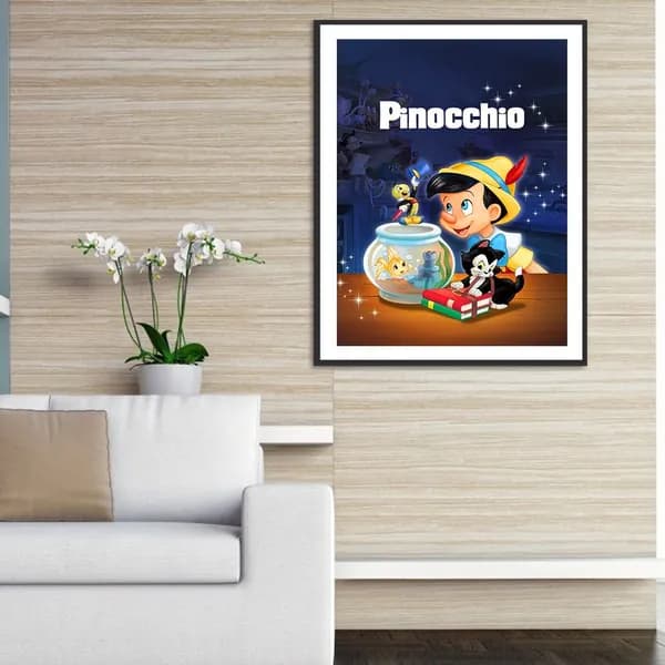 Диамантная картина Пиноккио Disney, 30 40 см, 24 цвета, 5D, акриловые стразы