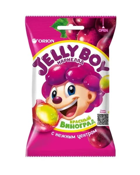 Мармелад жевательный ORION Jelly Boy со вкусом красного винограда 66 гр, 1 шт