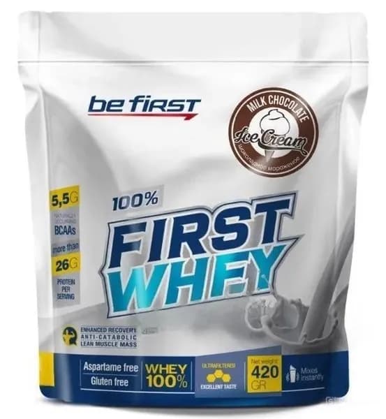 Сывороточный протеин (Шоколадное мороженое) Be First First Whey 420 гр