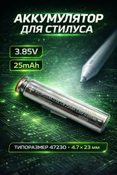 1 шт. Аккумулятор акб для стилуса Apple Pencil USB-C A3085 AUCOPO ICR47230C1 ICR5/24 3.85V 25mAh