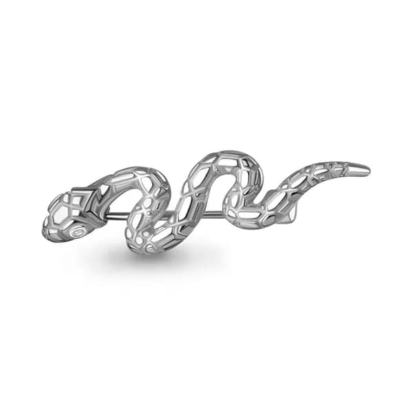 Серебряная брошь DIAMANT-ONLINE с фианитом 925 пробы