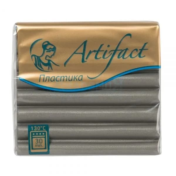 Полимерная глина, запекаемая пластика Artifact Metallic 695 цвет металлик серебро 50 гр.