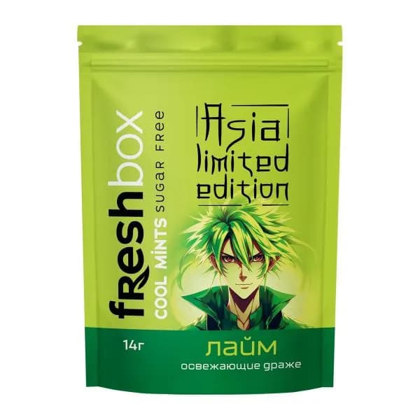 Драже без сахара со вкусом лайма Freshbox 14г