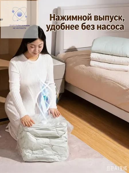 Вакуумные пакеты среднего размера для хранения одежды , плотные герметичные сжимательные пакеты, для рубашек, брюк и пуховиков.