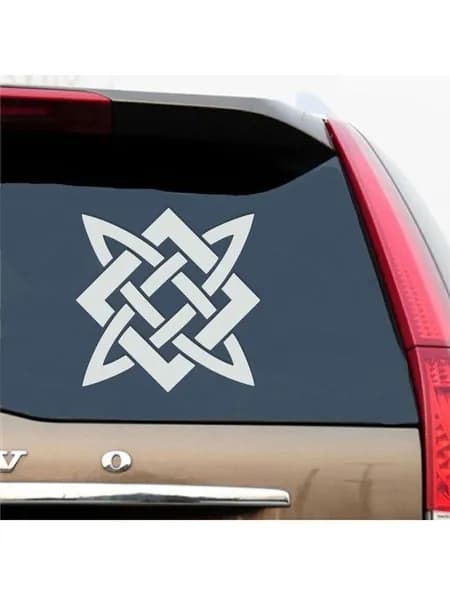 1 шт. 13x13 см белая Звезда Руса / Печать Сварога Наклейка на авто для украшения заднего окна