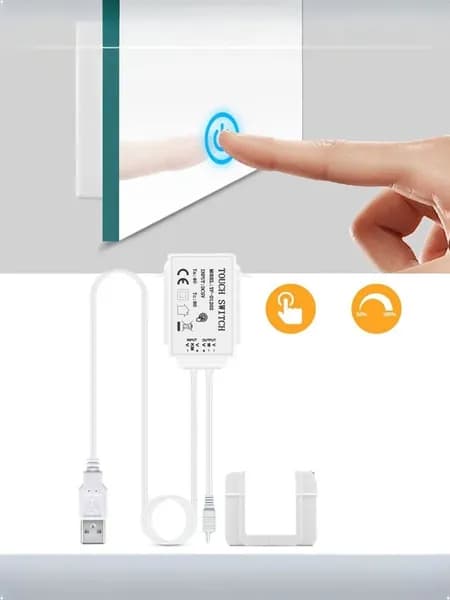 Сенсорный выключатель для зеркала 5В USB для светодиодных полос, диммер для светодиодной ленты