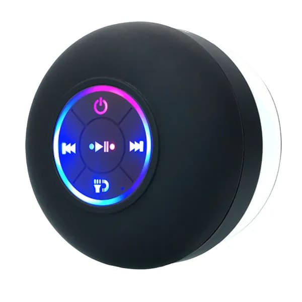 Мини-динамик с присоской, IPX4, Bluetooth 5.0, LED-подсветка, портативная душевая колонка