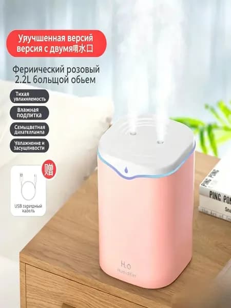 Увлажнитель воздуха SD03, светло-розовый
