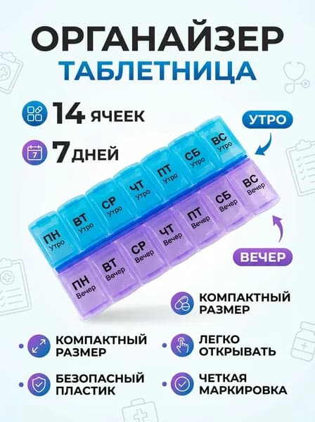 Органайзер таблетница