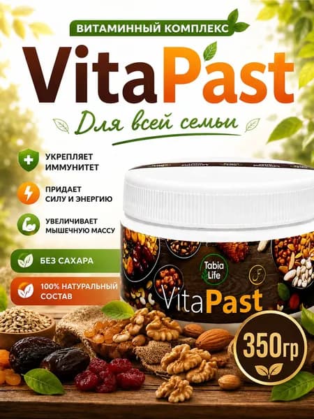 Vita Past Витаминная ореховая паста для иммунитета, спортивное питание 350гр