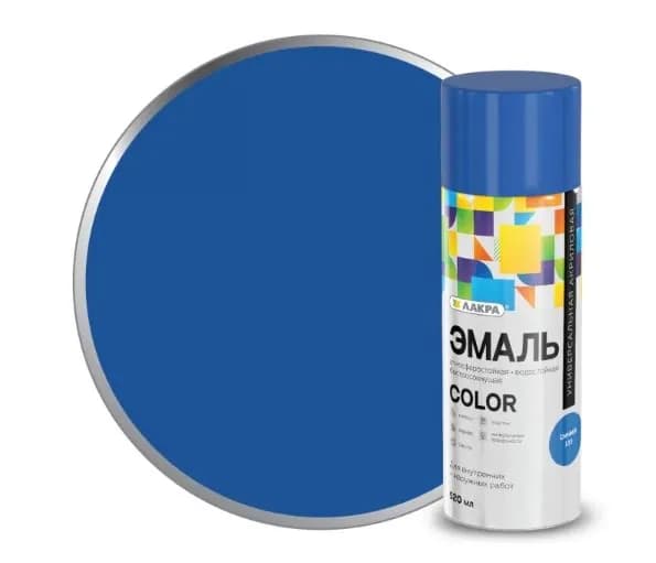 Эмаль аэрозольная Лакра Колор/Color универсальная Синий 133