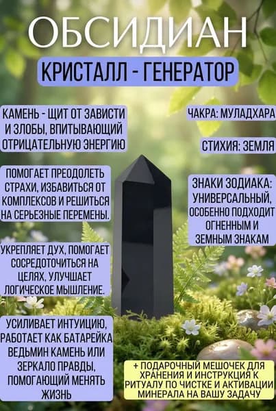 Обсидиан натуральный камень кристалл минерал