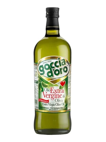 Масло Оливковое 1 Литр Goccia d'ORO Extra Virgin Первого (Холодного) Прессования, Нерафинированное