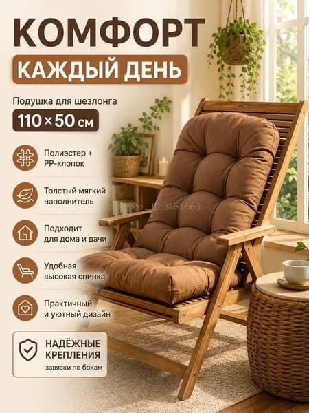 Матрас для садовой мебели 50х110 см