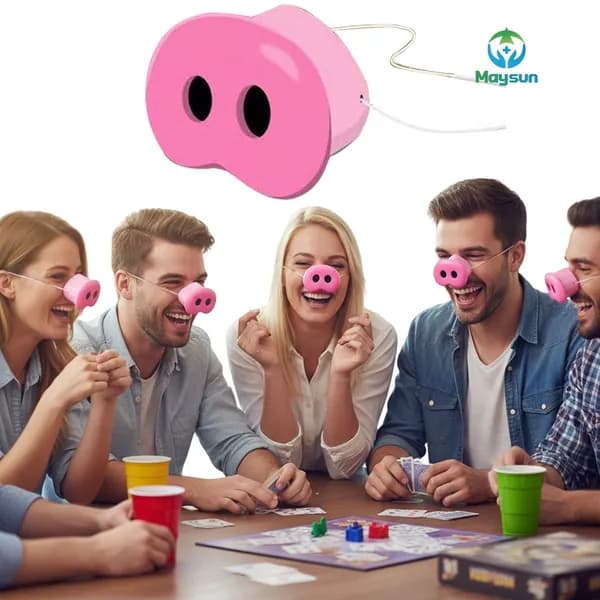 Игра на вечеринку Snort Funny с пятачками, 150 карточками заданий и жетонами грязи
