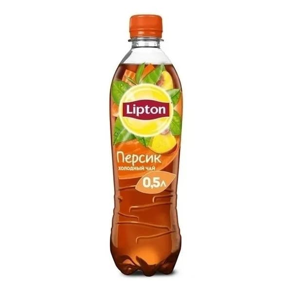 Холодный чай Lipton черный персик 500 мл