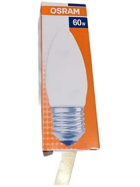 OSRAM лампочка CLASSIC B FR E27 60W 660 лм,матов.накалив.(свеча)ИН-1шт/Э4588 1