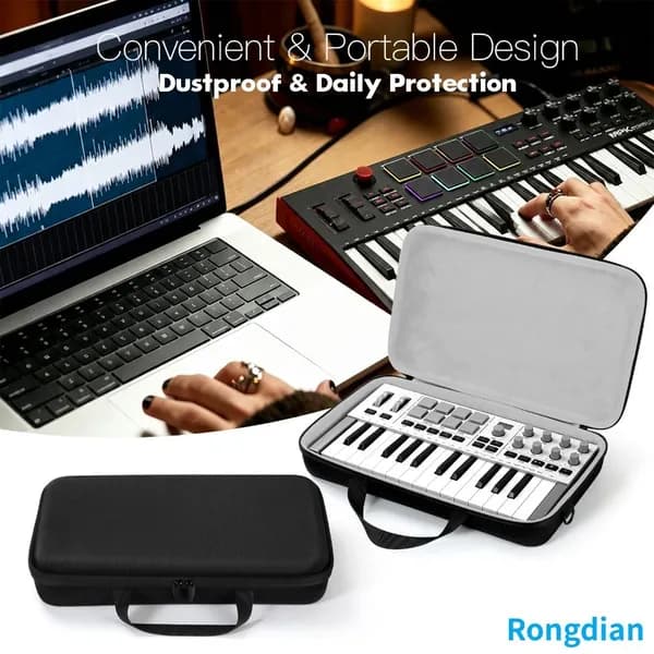 Чехол для MIDI-контроллера Akai Professional MPK Mini IV USB-C, водонепроницаемый, из ЭВА, с ремнём