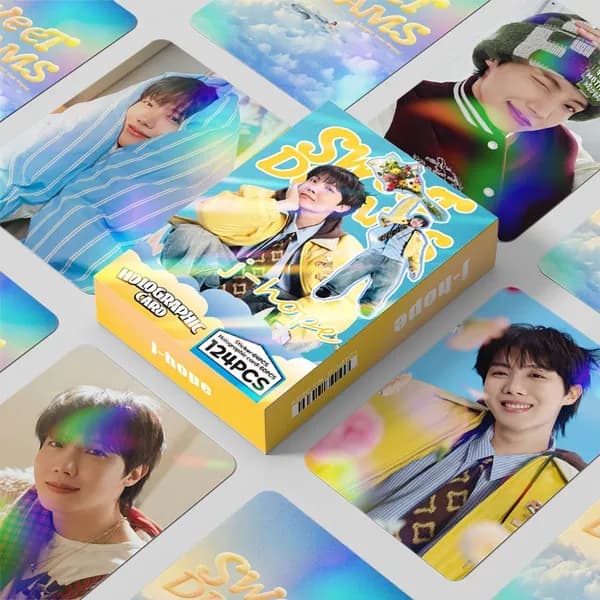KPOP 124pcs/Box BTS SOLO J-HOPE голографические фотокарточки SWEET DREAMS KPOP лазерные LOMO карты