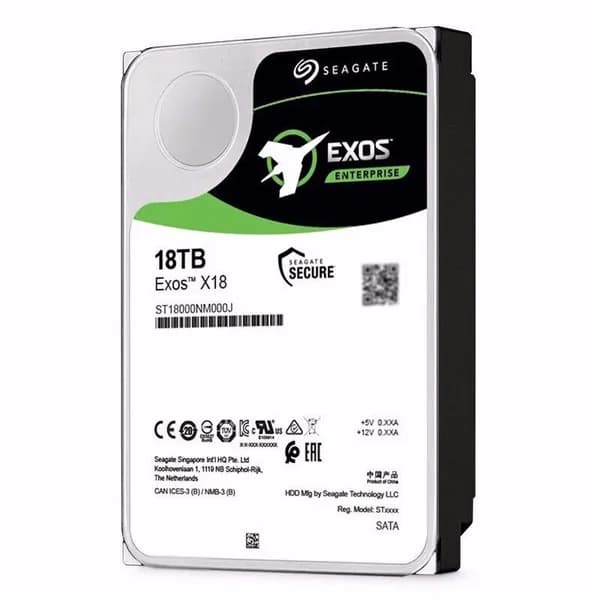 Жесткий диск Seagate Exos X18 18 ТБ (ST18000NM003D), SATA, корпоративный для серверов и систем хранения