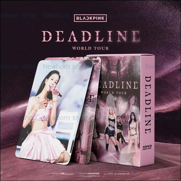 Эксклюзивные минифотокарточки для поклонников KPOP BLINK, выпущенные к 2025 WorldTour DeadLine группы BlackPink, в наборе из 55 штук LOMOкарточек от VOFIRROB.