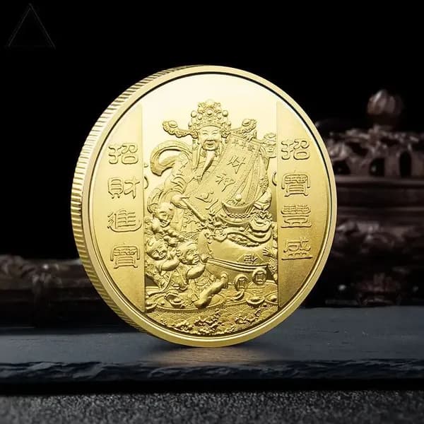 1 Золотая медаль Богатства, подходящая для коллекции или подарка