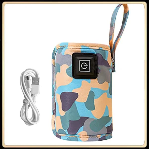 USB-сумка для подогрева бутылочек с молоком Крышка для детской бутылочки камуфляжно-синего цвета