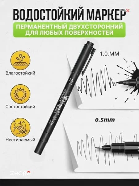 Набор маркеров Спиртовой, толщина: 0.50 мм, 1 шт.для скетчинга, Промышленный