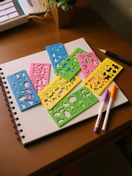 4 Детская рисовальная линейка