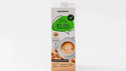 Напиток растительный "Moloko миндальное", 1л