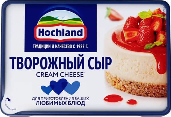 Сыр HOCHLAND творожный для кулинарии 65% без змж, 180г