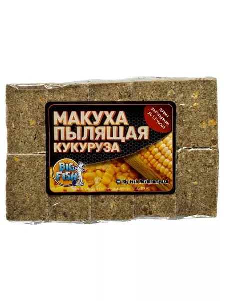 Макуха пылящая, жмых для ловли карпа, сазана Кукуруза