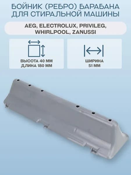 Бойник (ребро) барабана для стиральной машины AEG, Electrolux, Zanussi/53188954431