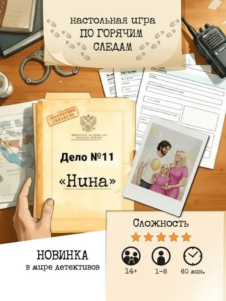 Настольная детективная игра "По горячим следам" Дело №11 "НИНА"