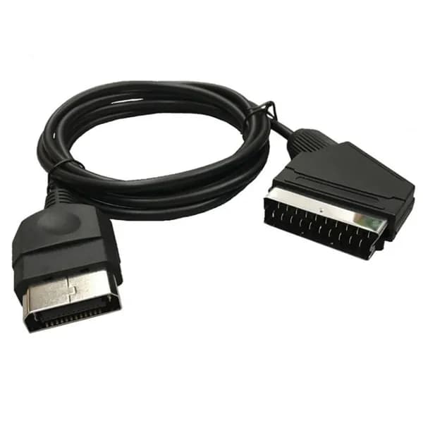 (F B G Y) Кабель RGB SCART 1,8 м/70,87 дюйма, 24-контактный, с высоким разрешением, подходит совместим ТВ AV, кабель Scart игровой консоли 360