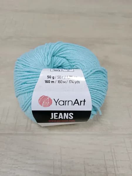 Пряжа YarnArt JEANS 81. (Голубая мята)