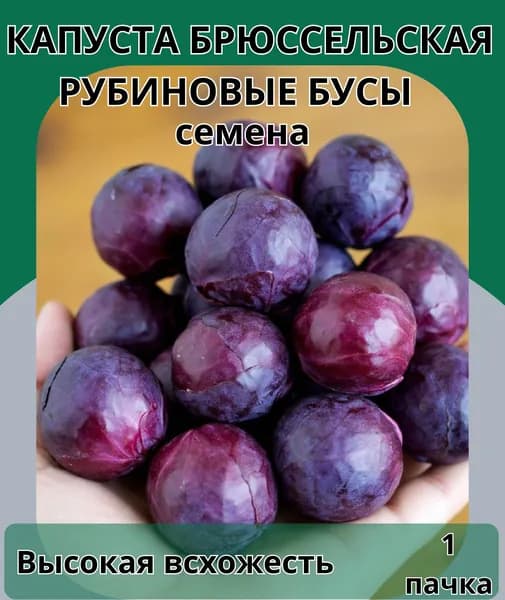 Капуста Брюссельская Рубиновые Бусы, семена 10шт