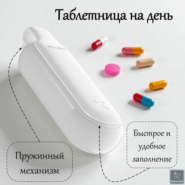 Таблетница на день бесконтактная (4 секции)