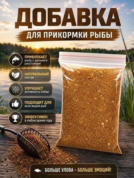 Добавка для прикормки бешенный клев 100% натуральный продукт