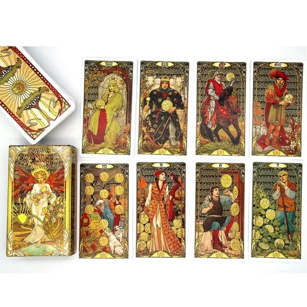 Таро-колода Golden Art Nouveau, 78 карт, мелованная бумага