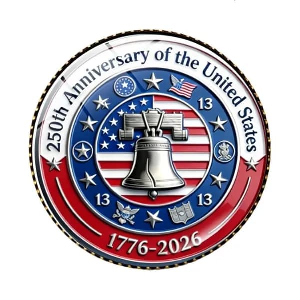 Значок-булавка 250 лет США , Медь - 11