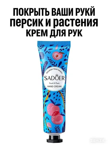 Крем для рук с ароматом персика, питательный и увлажняющий