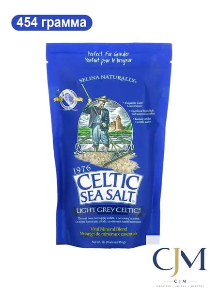 Celtic Sea Salt, Light Grey Celtic, Кельтская соль / смесь основных минералов, серый, 454 гр, средний помол