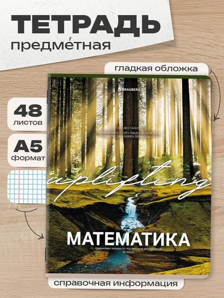 Тетрадь предметная по математике, А5, 48 л
