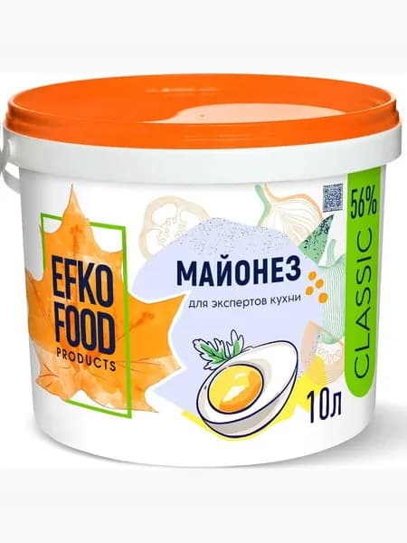Efko Food Майонез Classic ГОСТ 56%, 10л