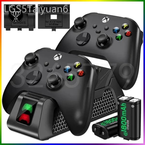 GM Зарядная станция Xbox Series S/X - Xbox One Dobe Charging Dock+2 шт АКБ 1800 mAh